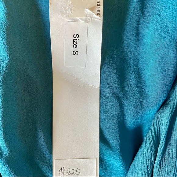 CATHERINE MALANDRINO NWT Blue Star Embroidered Silk Top Size Small - Picture 7 of 9